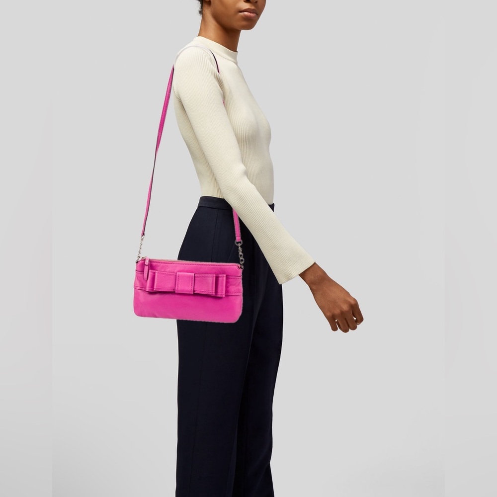 Kate Spade New York Bow Accent Leather Crossbody Bag - Picture 2 of 3